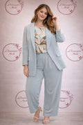 Completo curvy in tessuto fluido