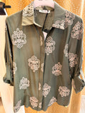 Camicia Verde Embroidery